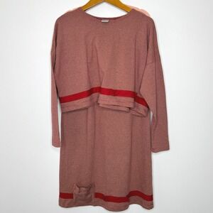 Lilith‎ red/cream striped maxi skirt and crop top Size Medium